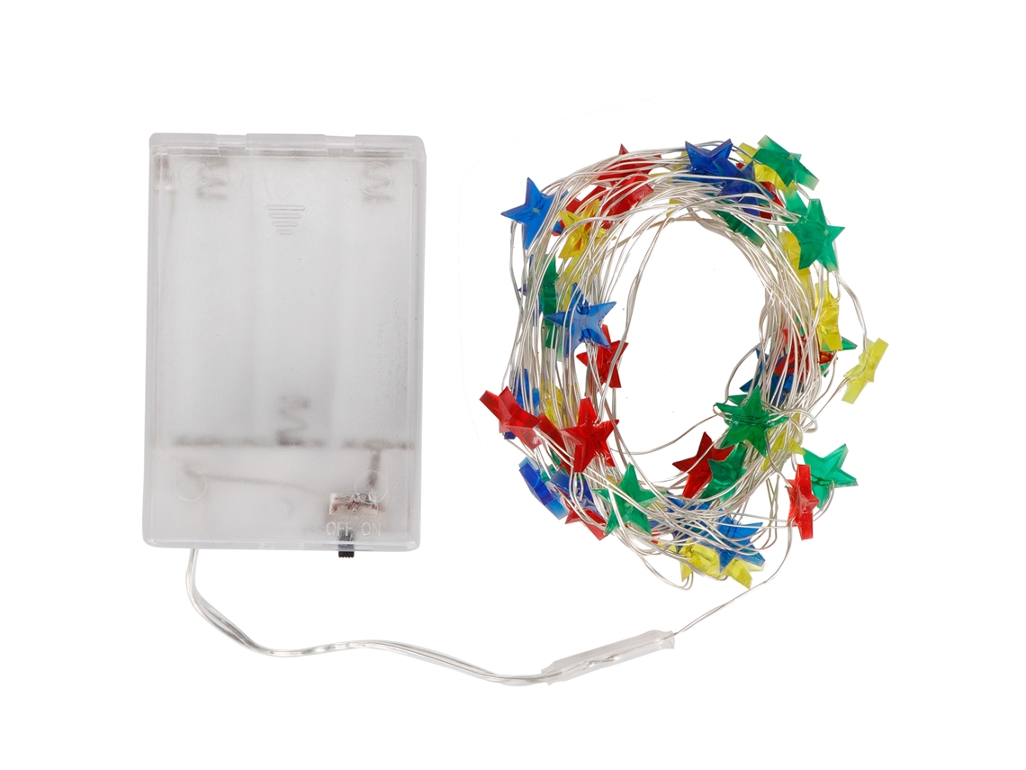 Laxiscreed Fio De Luz Natalino Led De 5m Com Estrelas Para Decoração De Festas