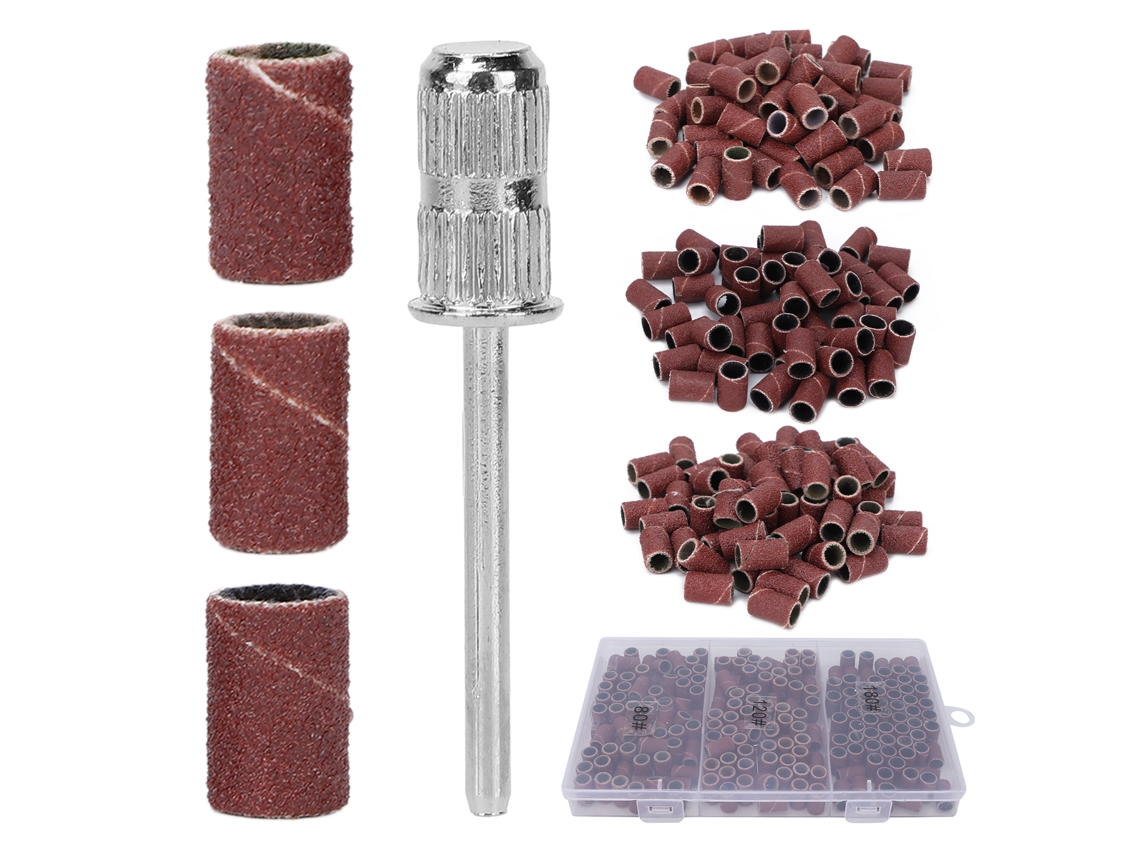 210pcs Faixas De Lixa Para Unhas Com Eixo De Broca De Unhas Para Manicure E Pedicure Artístico