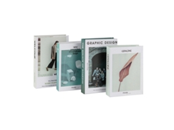 Pack de 4 Livros Decorativos Modernos e Nórdicos LAXISCREED