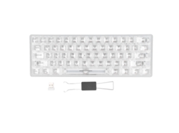 Aetheria teclado Mecânico Transparente Rgb Hot Swappable com 3 Modos: Bluetooth, 2.4g e Fio para Windows Ios
