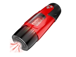 Copo Masturbador Masculino Automático Com 7 Modos De Rotação Potente Para Estimulação Do Pênis, Vermelho