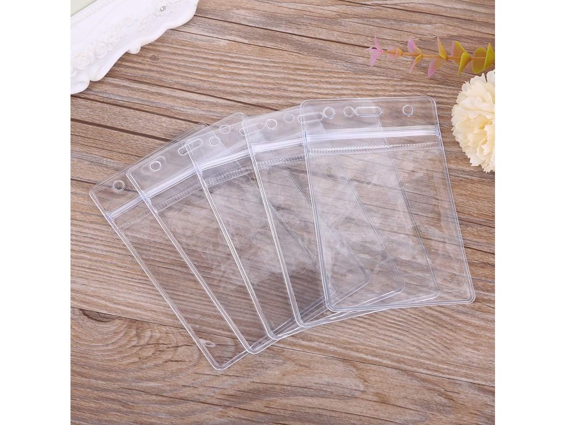 Porta Crachás De Trabalho Em Pvc Transparente, Popular, Exibição, Identificação Com Nome, À Prova D Água, Estilo