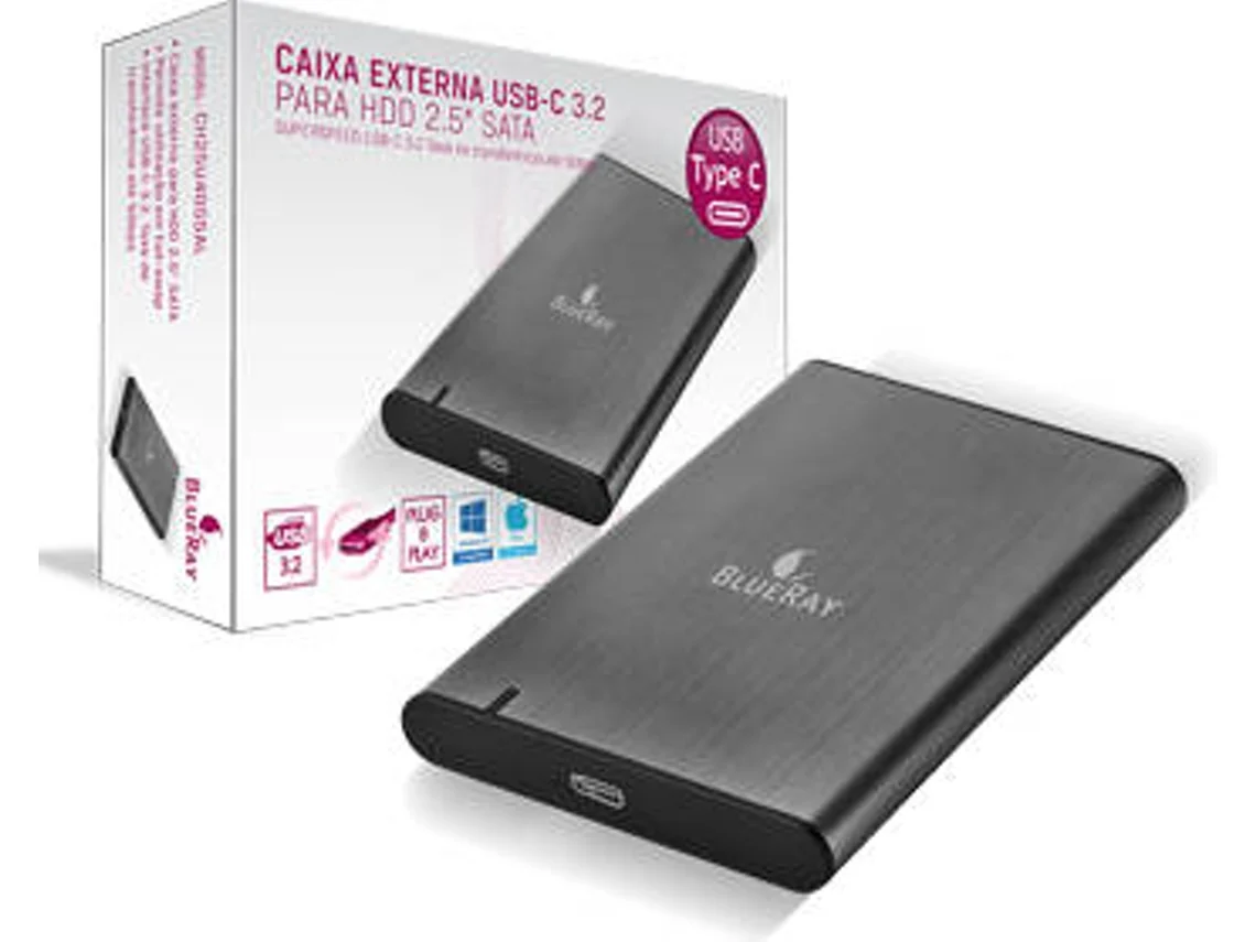 Caixa Externa para Disco Rigido 2.5'' BLUERAY CH25U40S5AL