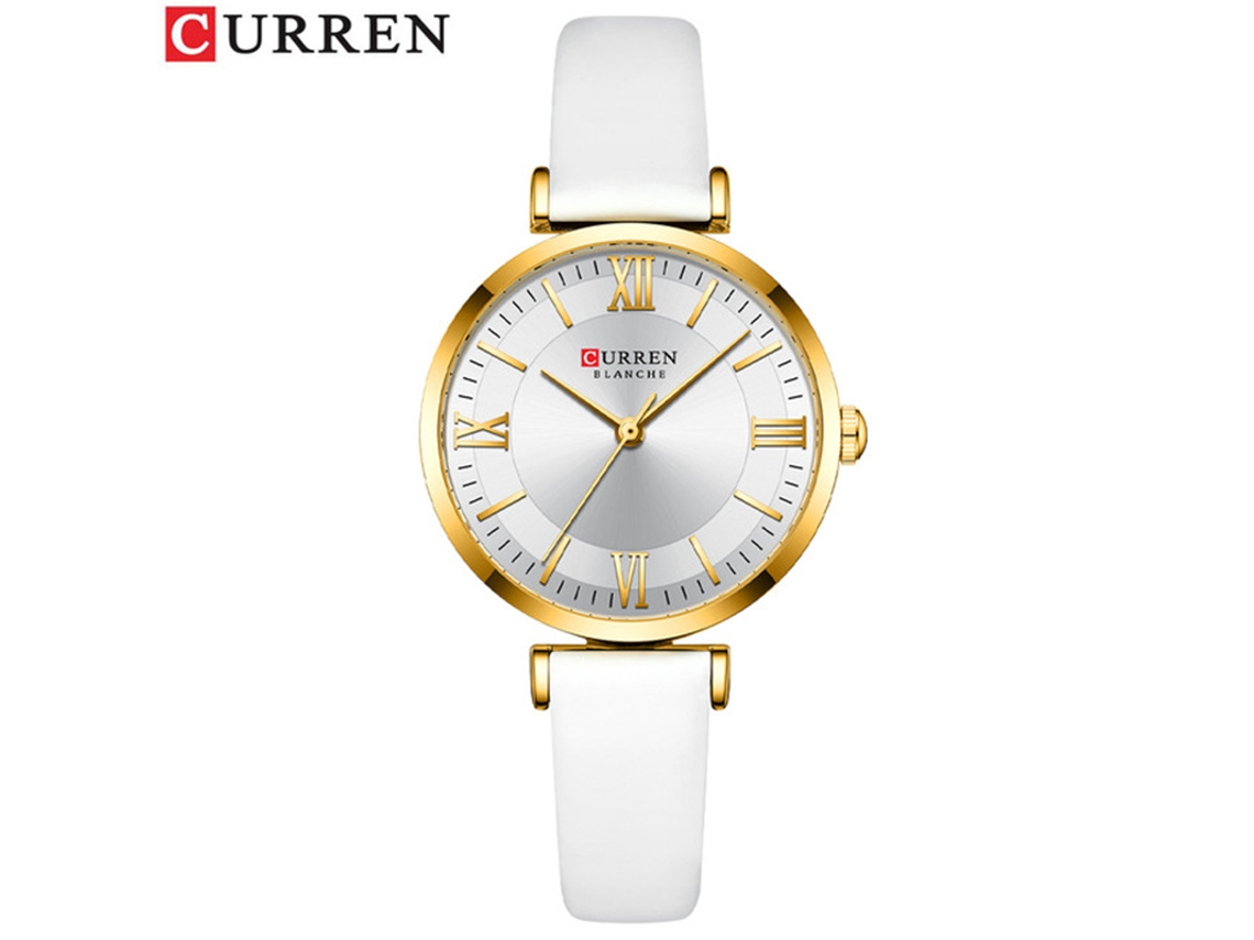 Relógio Feminino MDUG Elegante de Quartzo, Pulseira de Couro, Casual