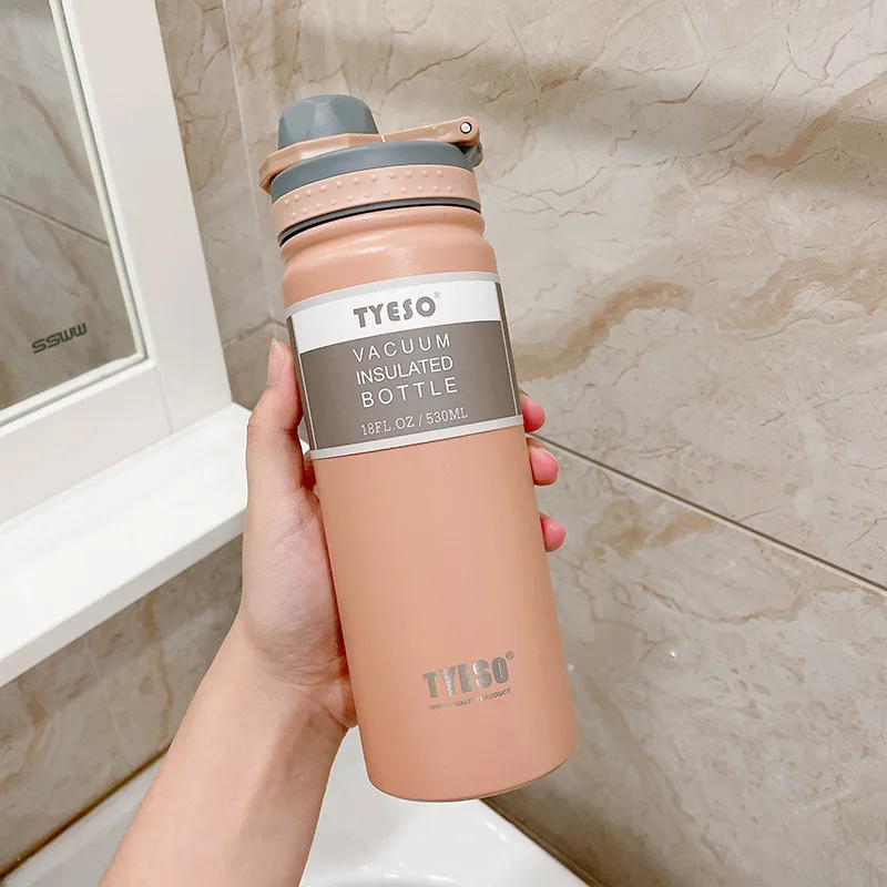 Caneca Térmica De Viagem Em Aço Inoxidável (rosa, 530ml) Com Isolamento A Vácuo, Ideal Para Bebidas Quentes E Frias