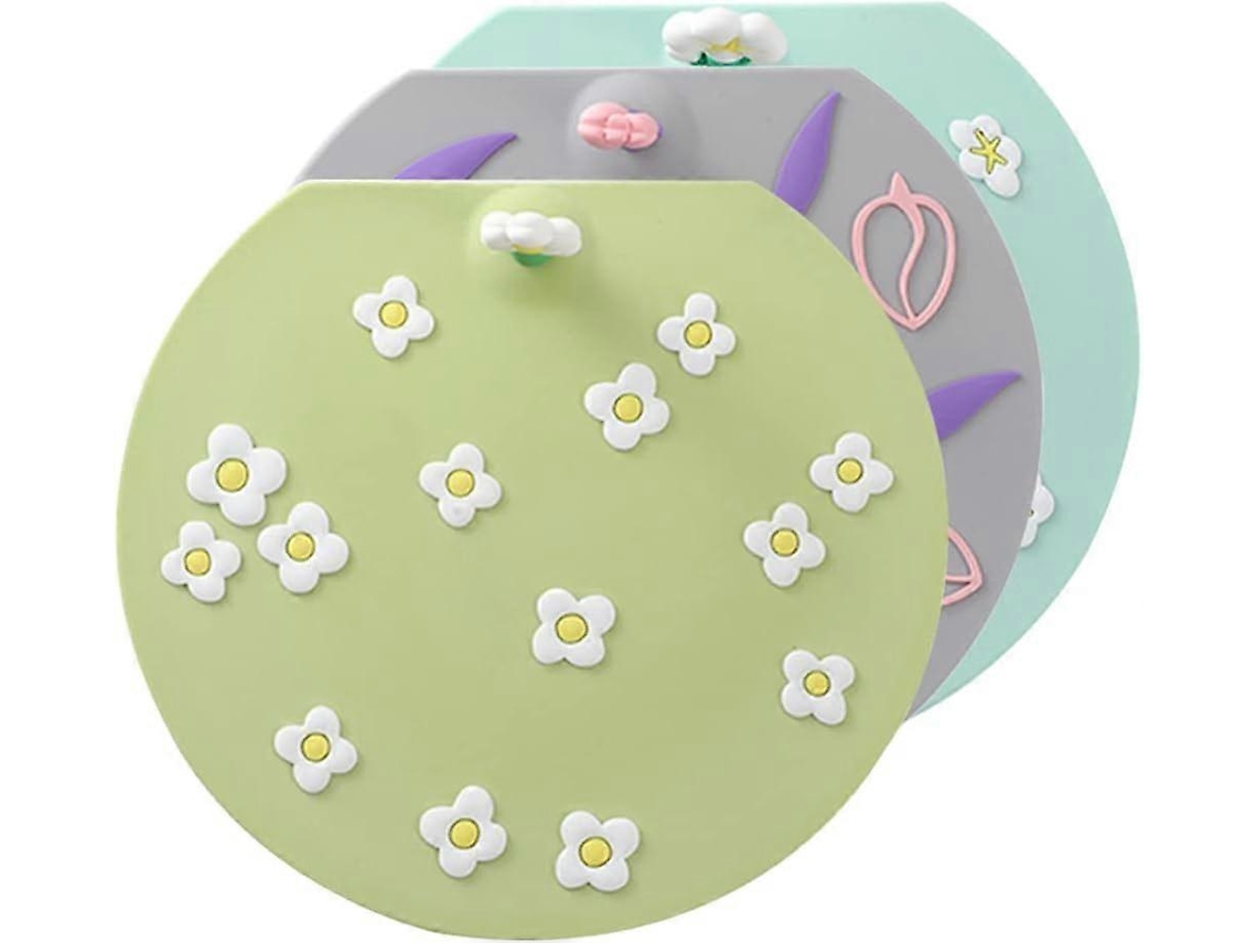 Conjunto de 3 tampas de Ralo em silicone para banheiro, cozinha, chuveiro e banheira AQUAFORGE