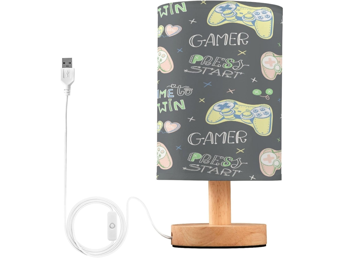 Luminária De Leitura Mini, Luminárias Estéticas Para Quarto Infantil, Lustre Fofo E Sem Emendas, Joystick Com Desenhos E