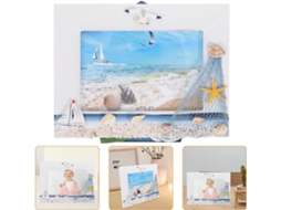 Porta-retratos De Mesa Em Madeira, Estilo Mediterrâneo, 15 Cm (6 Polegadas).