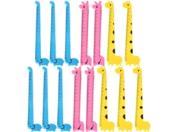 Réguas De Plástico Alasum Com 30 Peças, Estampa De Girafa, Estilos Variados, Finas E Leves, Cores Aleatórias, Ideais