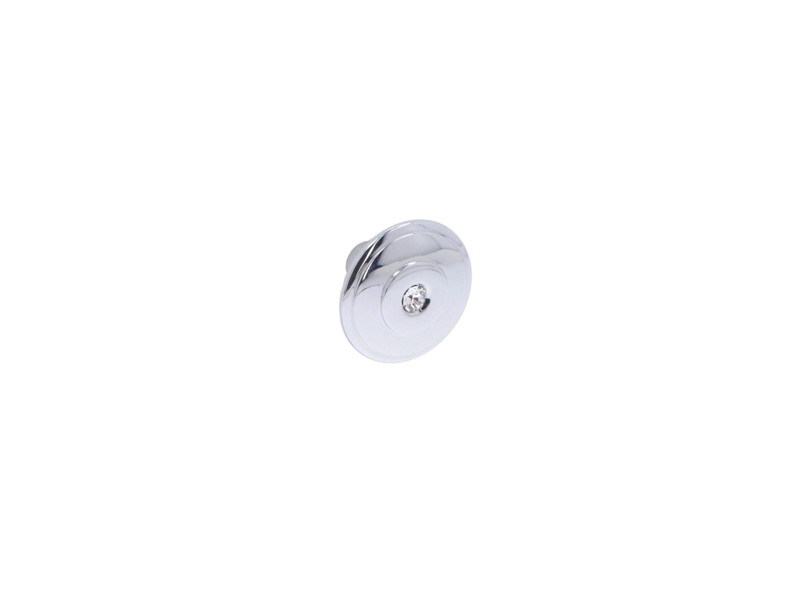 Puxador para Móveis em Zamac e Cristal Diâmetro 30mm Cromado Polido Conjunto de 6 HARDWAREXCHANGE