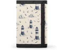Pasta Masculina com Estampa de âncora e gaivota, para viagens e escritório