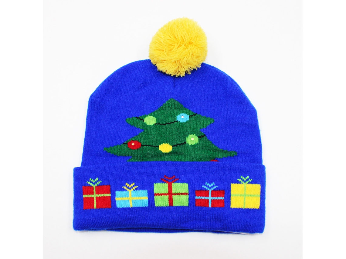 Gorro De Natal De Tricô Chrui Com Luzes, Com 6 Luzes Led Coloridas (23)
