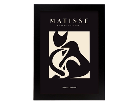 NACNIC Coleção Poster Matisse Fauvism 24 Ilustrações Em Exposição De Estilo De Colora Para Decoração Interior A4 Com Estrutura De Cor De Madeira