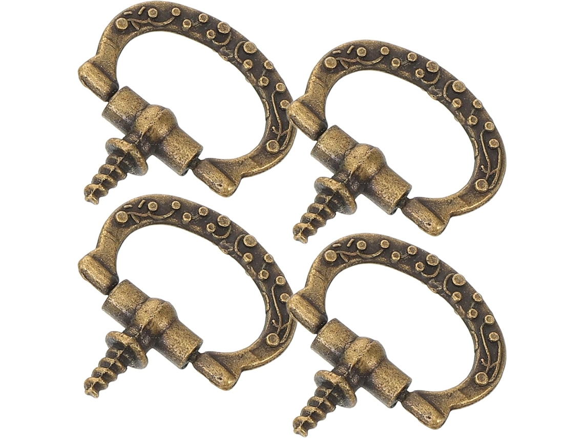 Nuobesty Conjunto De 10-mini Puxadores Em Liga Bronze Antigo, 24x18mm, Para Gavetas E Armários, Ideal Para Caixas De