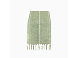 Toalha Mesa - Caminho Mesa - Decoração Festa - Padrão Xadrez - Estilo Boémio - 183x33 Cm - Poliéster - Verde