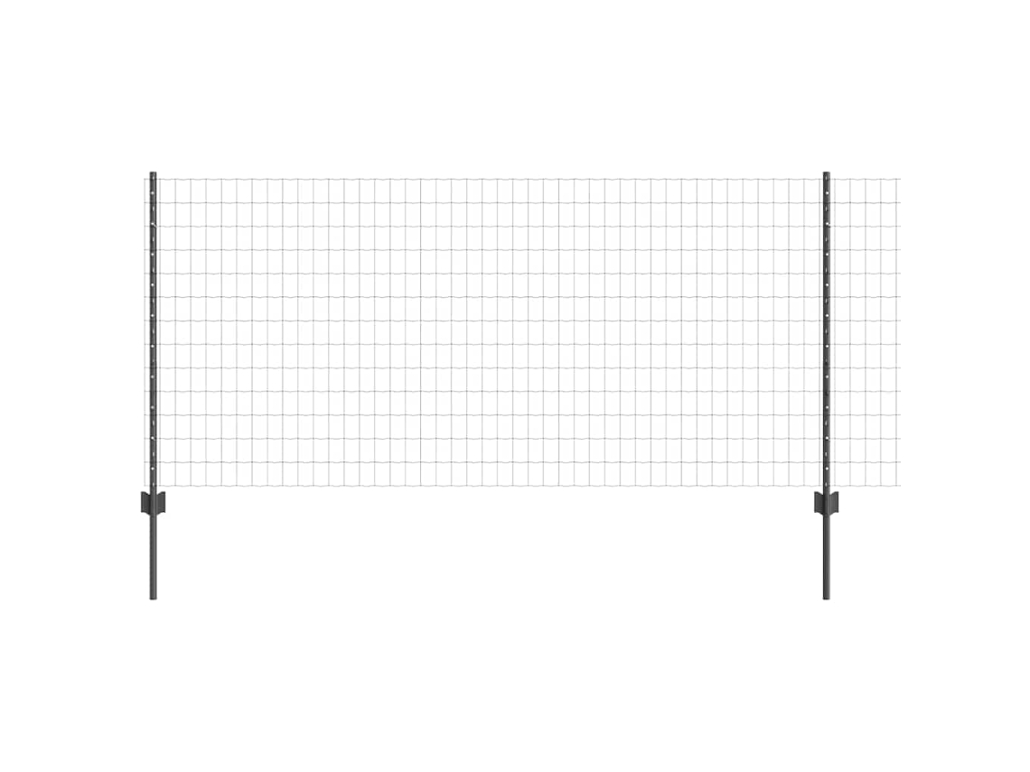Cerca Com Poste Cinzeto 1 X 10 M Aço E Pvc