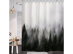 Cortina de banheiro de inverno com névoa mágica, tecido impermeável NOVA LINE