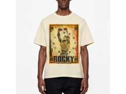 Rockinstone Rocky Movie Solid Natural Adult T-shirt Size:s