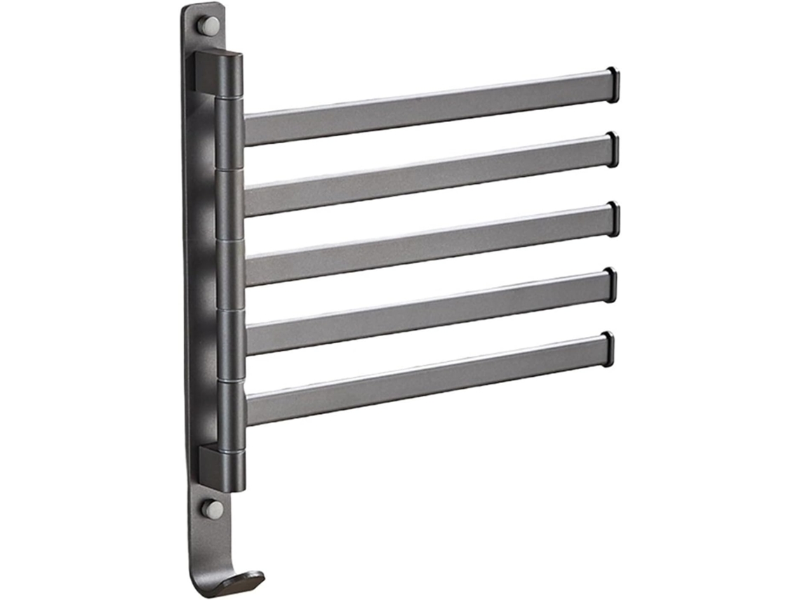 Suporte Giratório Para Toalhas Em Alumínio, Com 3 4 5 Hastes, Para Montagem Na Parede Ideal Cozinha, Banheiro E Cozinha