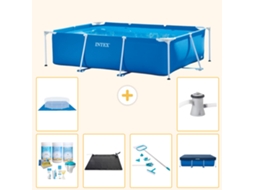 Piscina com Estrutura Retangular 220x150x60 Cm 7 peças S20002 INTEX