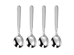 Conjunto De 4 Garfos Em Aço Inox Design Circular Com Medidas De 19x5cm 17x4cm 13x3cm