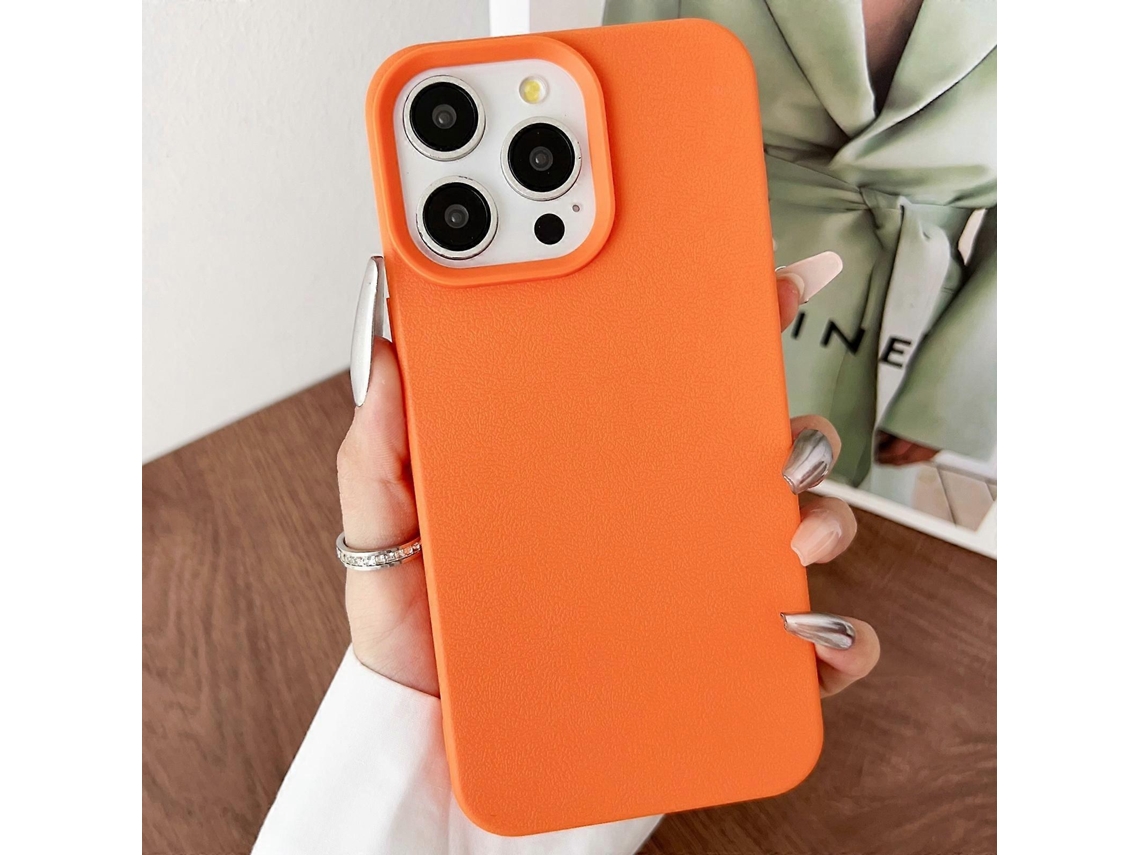 Capa De Celular Tpu Com Textura De Couro E Cobertura Total