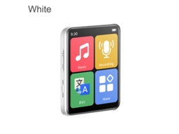 MP3 YIZHOOD D2 0G)Portátil Bluetooth 5.0 Full Touch Screen Sport Lossless HIFI Rádio FM Branco
