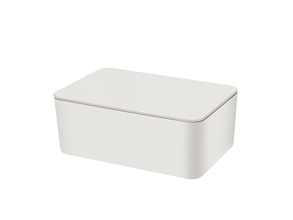 Estojo de armazenamento para máscaras descartáveis tampa flip prova de poeira portátil casa trabalho outdoor S/MARCA