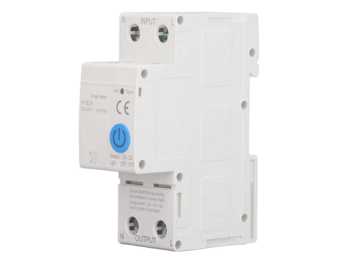 Veloriskku Interruptor de Circuito Zigbee 2p 63a com Controle por Voz e App