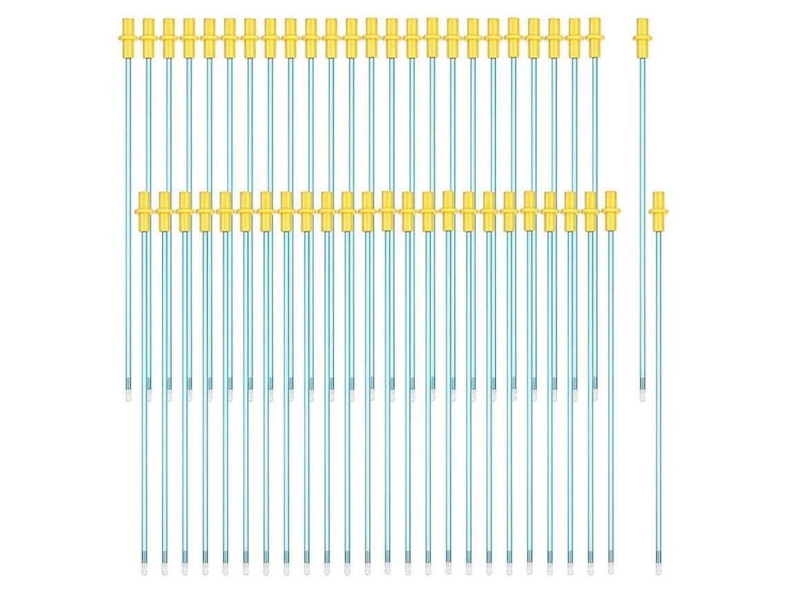 2026 50 Varetas de Inseminación Artificial Desechables para Animales Flexibles 15cm Pvc Azul Azul