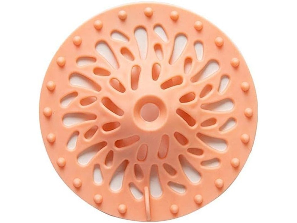 Tampa de ralo resistente e anti-cabelo 2026 para banheiro e banheira, fácil de instalar e limpar, laranja, pacote com 2 unidades.