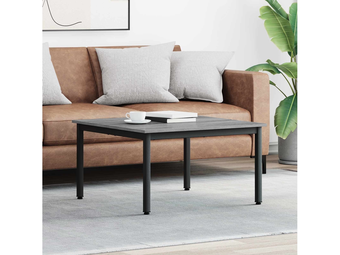Vidaxl Mesa De Centro Cinza Sonoma 80 X 80 X 45 Cm