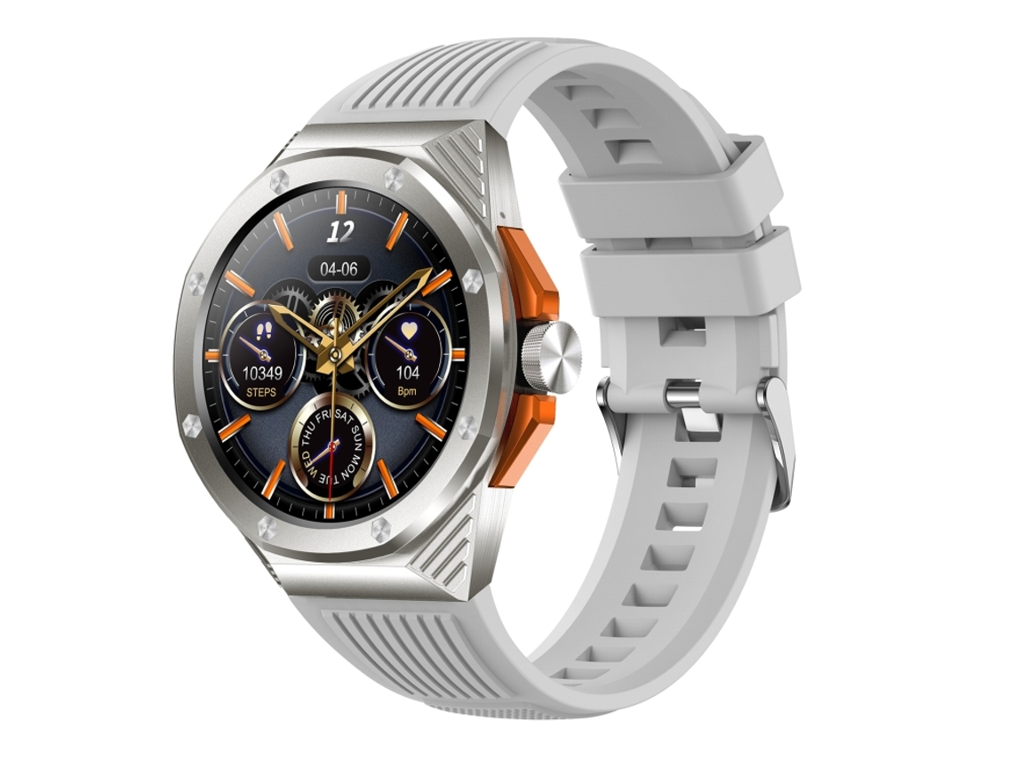 (cinza) Smartwatch Bluetooth Com Tela Redonda De 1,46 Polegadas Para Monitoramento De Saúde E Diversos Modos Esportivos.