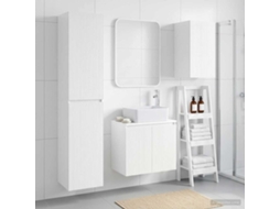 Vidaxl Conjunto De Móveis Para Banheiro 3 Unid. Branco Brilhante