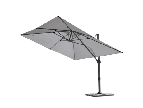 Guarda Sol Retangular Com Rotação 360° Cinza Antracite 3x4 M Imagin