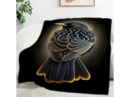 Manta para Pássaros Tordo Violeta 130x150 Cm Multifuncional Macia Aconchegante de Flanela Cama Escritório Sone