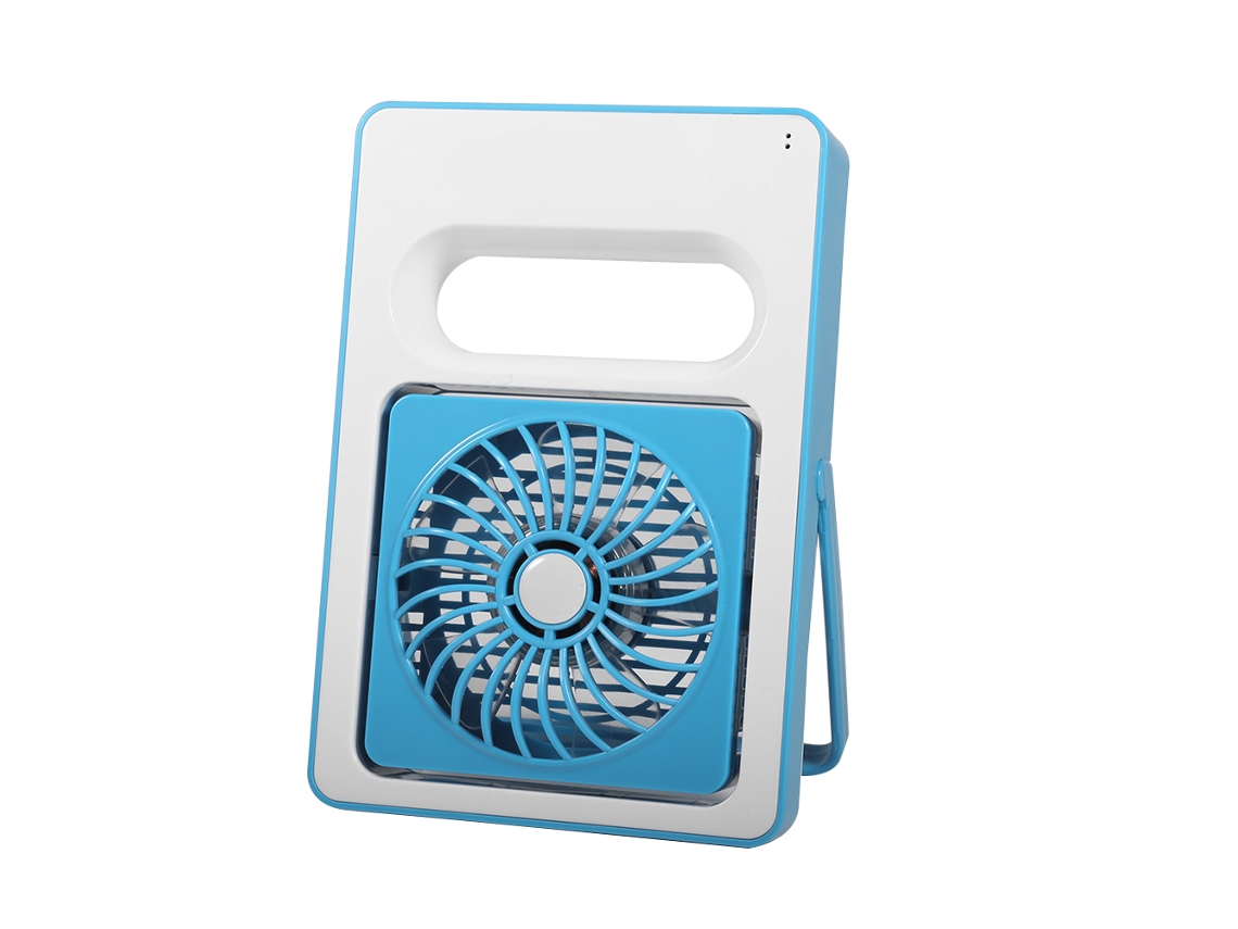 Ventilador Usb Recarregável Portátil De Mão Laxiscreed, Ideal Para Mesa, Cor Azul