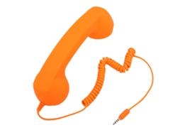 Fone De Ouvido Plug 3.5mm Com Protetor Contra Radiação E Retro