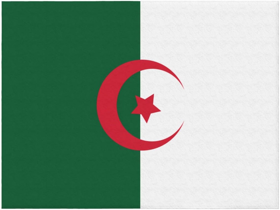 Manta de Flanela Ultramacia Phayah com Estampa da Bandeira Argélia Ideal para Sofá Cama Sala Estar Escritório