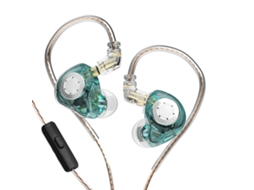 Fones De Ouvido Intra-auriculares Kz Edx Pro Com Microfone, Unidades Dinâmicas Duplas, Cabo Desmontável E Graves Potentes