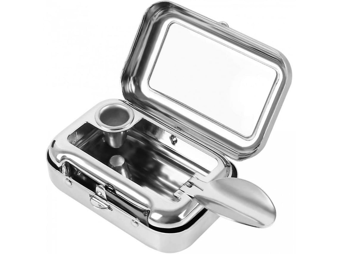 Cinzeiro HALINUIA Portatil Mini Viagem Metal (Quadrado - Bolso)