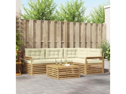 Vidaxl Conjunto De Sofás Para Exterior 6 Unid. Branco E Creme