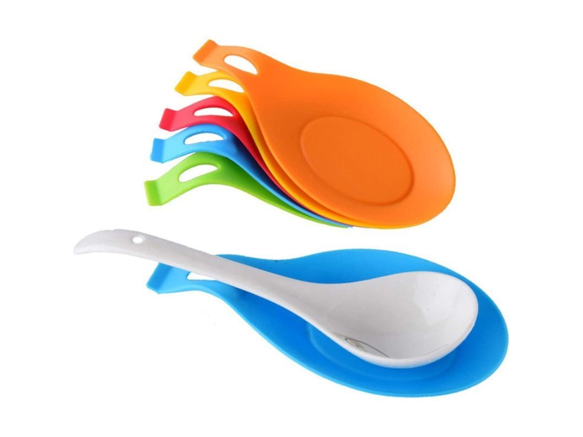 Suporte de Colher Nova Line, Silicone, Resistente ao Calor, 5 Cores
