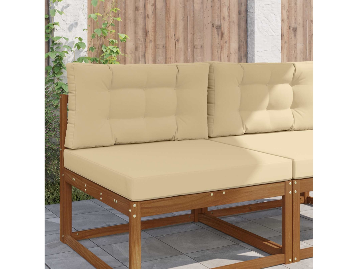 Vidaxl Almofada Para Sofá Externo Poliéster Bege 80 X 80 Cm