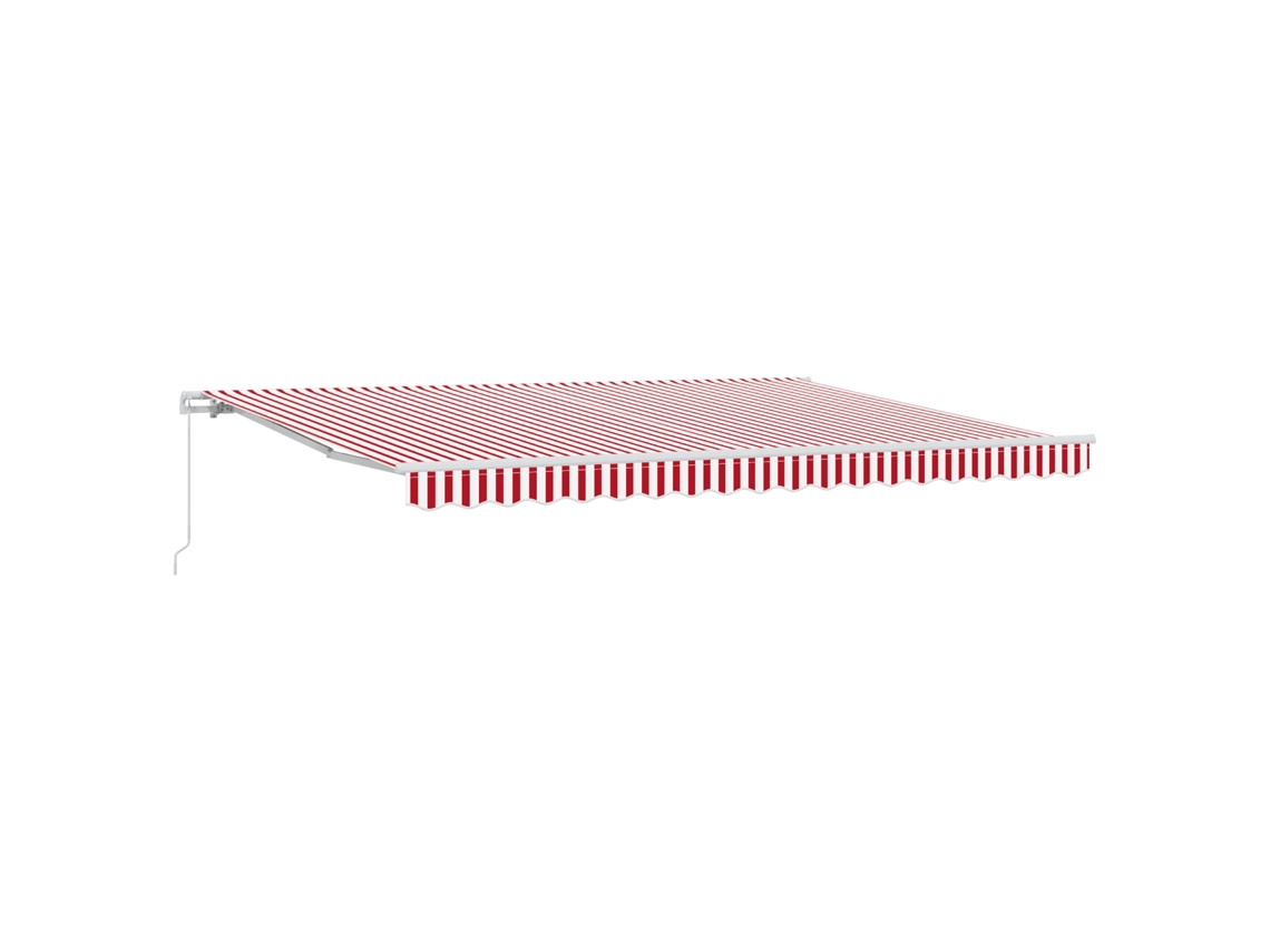 Conjunto 1 Toldo Retrátil Vidaxl Vermelho Poliéster (450 X 350 X 165 Cm)