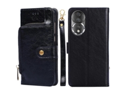 Capa De Couro Com Zíper Para Celular For Honor 80