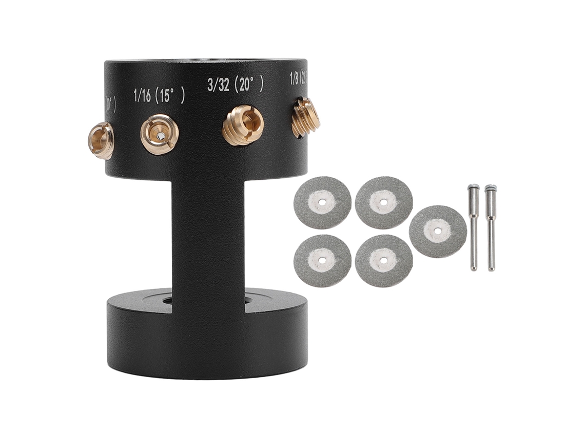 Ferramenta de refinamento de eletrodo de tungstênio TIG (com 4 ranhuras de corte multiangulares e ferramenta de remoção)