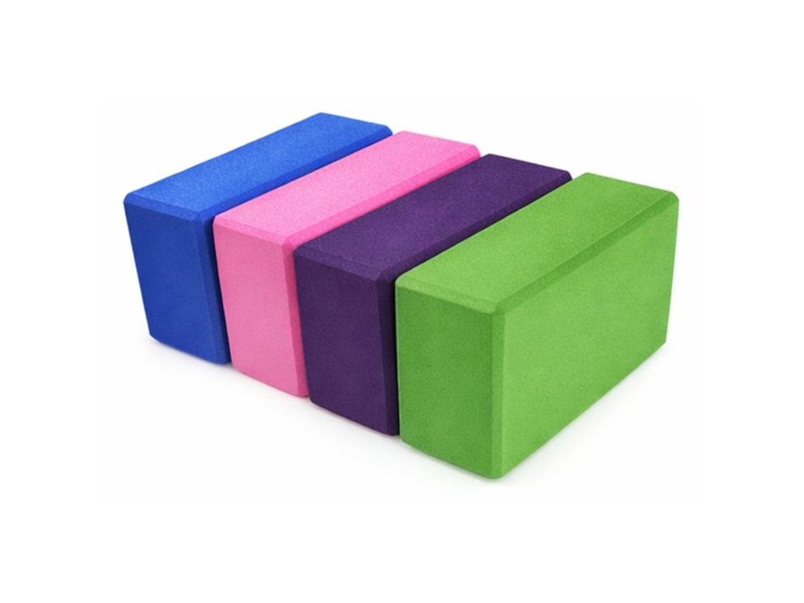 Conjunto de 2 Blocos de Yoga e Pilates em Espuma Eva XAEQUO Cor Aleatória 23x15x7,5 cm