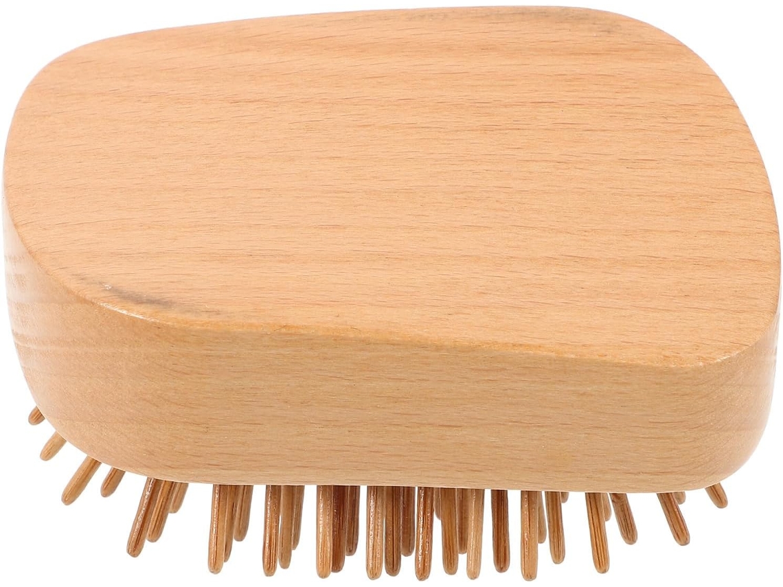 Escova Desembaraçadora De Madeira Com Amortecedor, Pente Para Cabelo