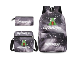 Conjunto Mochila Escolar 3 Peças, Sapo, Cinza, Aulas